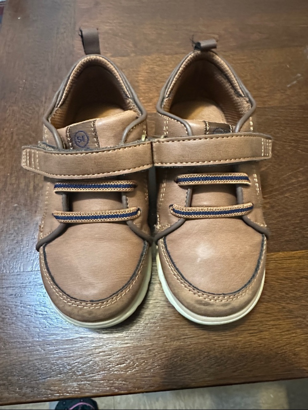 Toddler Brown Hook-and-Loop Casual Sneakers